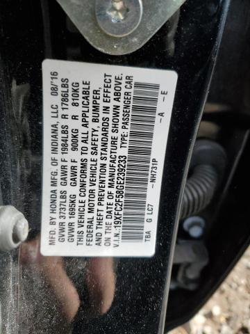 19XFC2F58GE239233 Honda Civic Lx