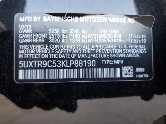 5UXTR9C53KLP88190 BMW X3 Xdrive30i