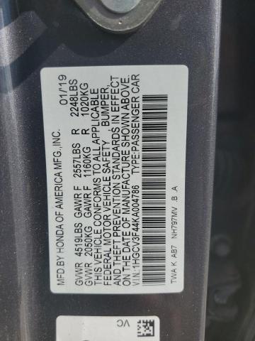 1HGCV3F44KA004786 Honda Accord Hybrid Ex