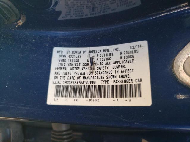 1HGCR2F57EA187998 Honda Accord Sport