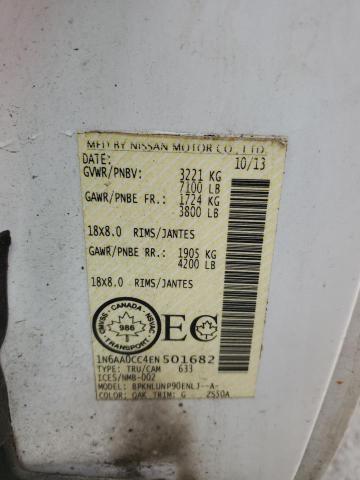 1N6AA0CC4EN501682 Nissan TITAN S