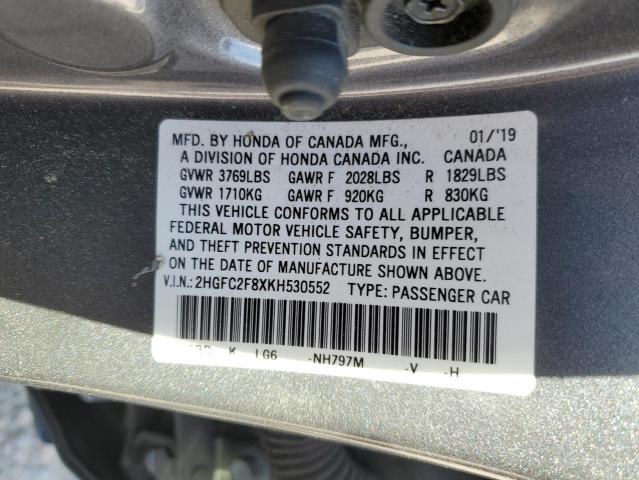 2HGFC2F8XKH530552 Honda Civic Sport