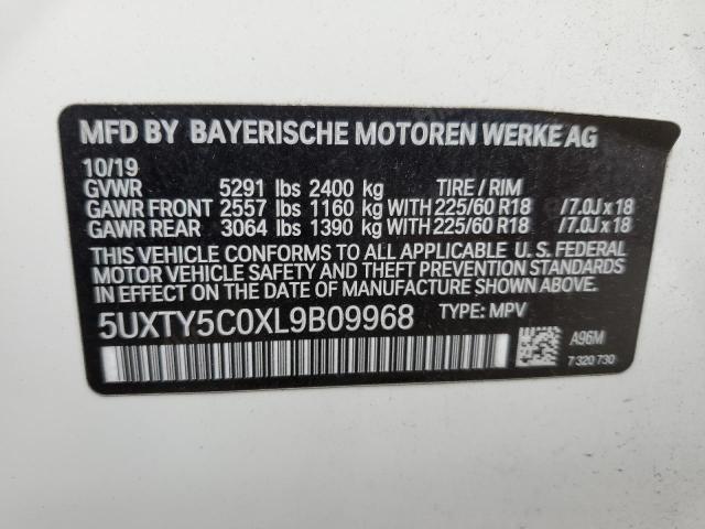 5UXTY5C0XL9B09968 BMW X3 Xdrive30i