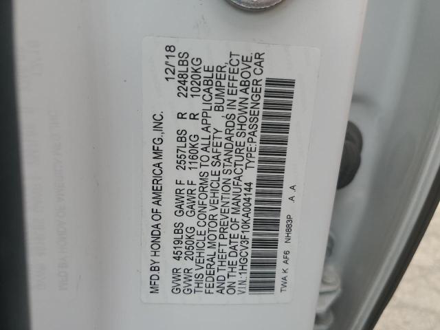 1HGCV3F10KA004144 Honda ACCORD HYBRID