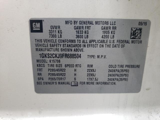 1GKS2CKJ9FR688504 GMC YUKON DENALI
