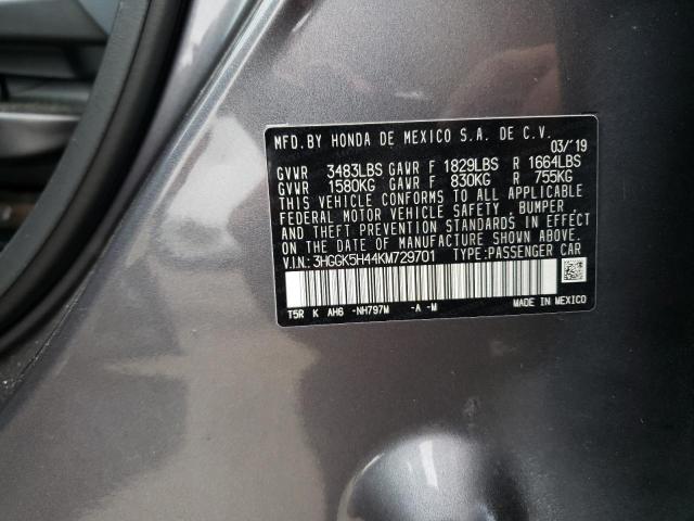 3HGGK5H44KM729701 Honda FIT LX