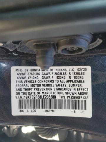 19XFC2F68LE205280 Honda Civic Lx