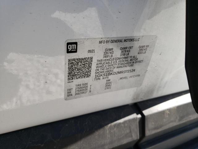 1GKS1BKD2MR372124 GMC YUKON SLT