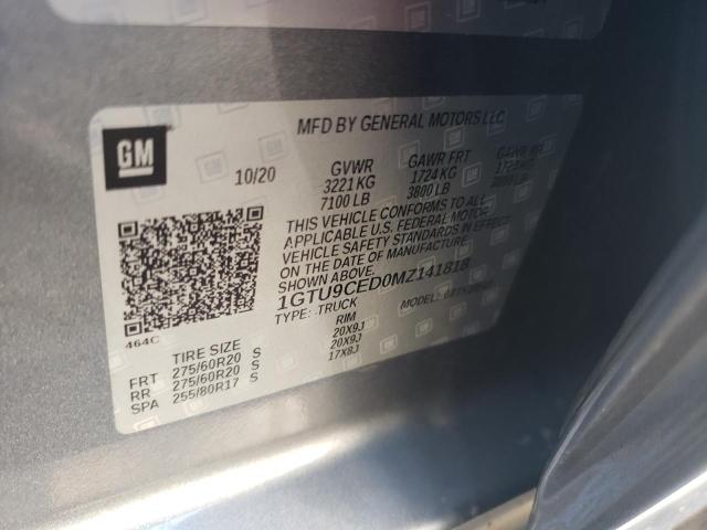 1GTU9CED0MZ141818 GMC Sierra K1500 Elevation