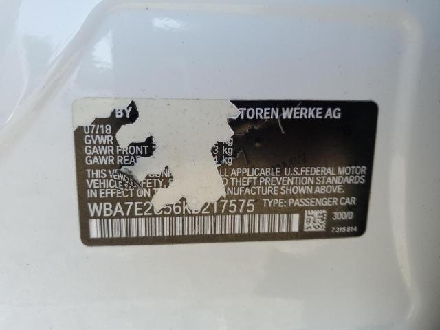 WBA7E2C56KB217575 BMW 740 I