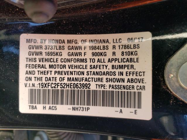 19XFC2F52HE063992 Honda Civic Lx