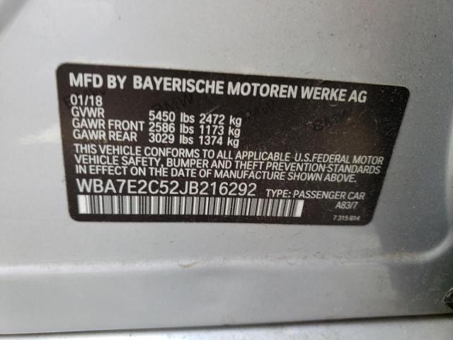 WBA7E2C52JB216292 BMW 740 I