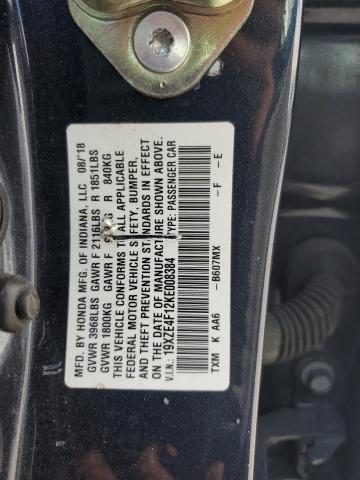 19XZE4F12KE008384 Honda Insight Lx