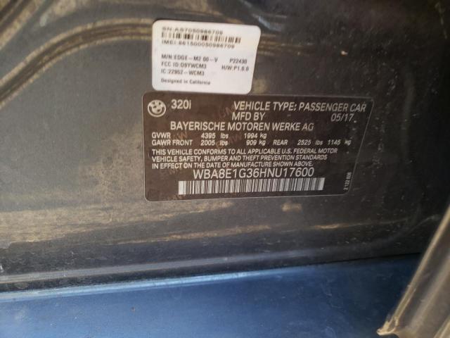 WBA8E1G36HNU17600 BMW 320 I