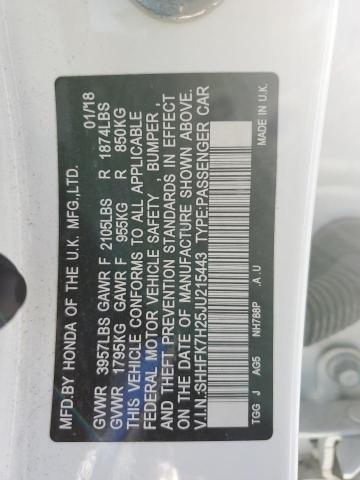SHHFK7H25JU215443 Honda Civic Lx