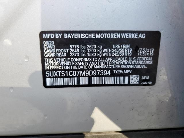 5UXTS1C07M9D97394 BMW X3 Xdrive30e