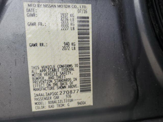 1N4AL3AP1GC270877 Nissan ALTIMA 2.5