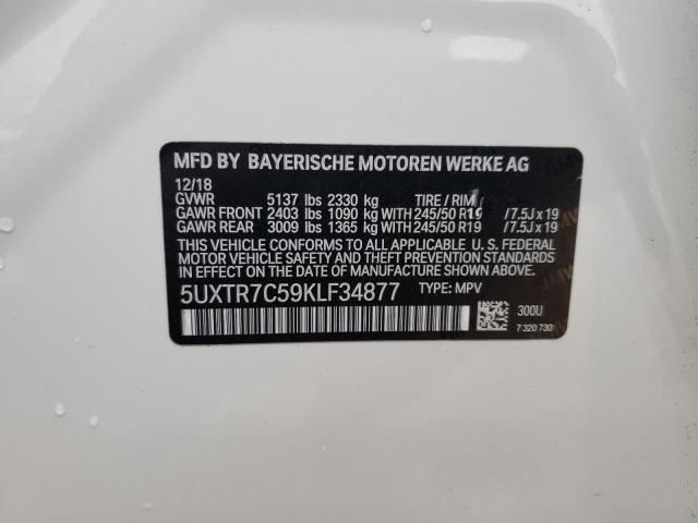5UXTR7C59KLF34877 BMW X3 Sdrive30i