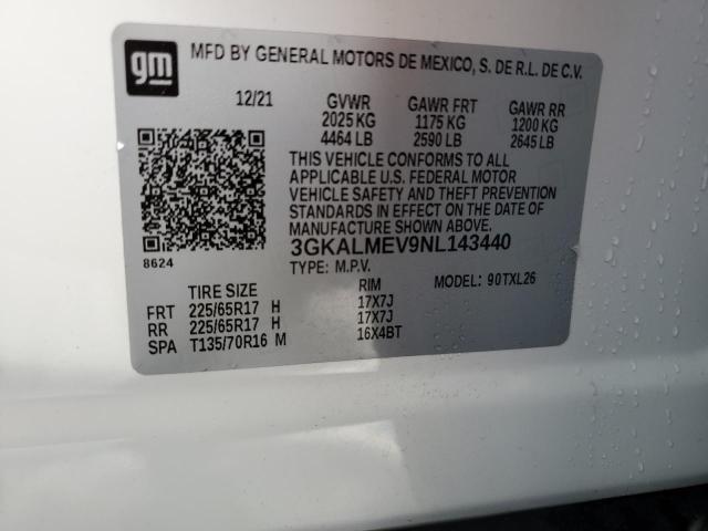 3GKALMEV9NL143440 GMC Terrain Sle