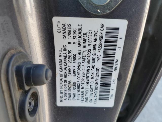 2HGFB2F84FH524089 Honda CIVIC EX