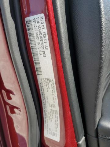 1C4RDJDG2NC219993 Dodge DURANGO GT