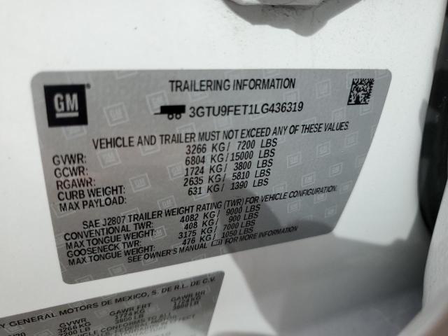 3GTU9FET1LG436319 GMC Sierra K1500 Denali
