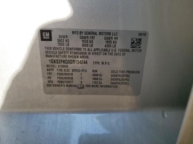 1GKS2FKC6GR134244 GMC Yukon Xl K1500 Sle