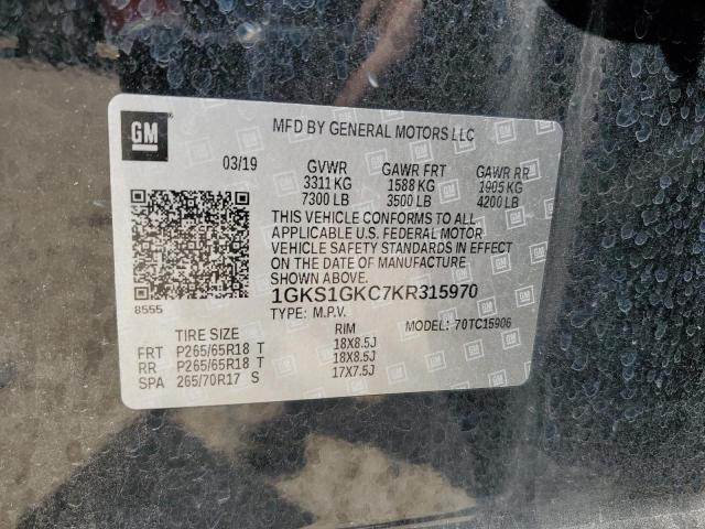 1GKS1GKC7KR315970 GMC Yukon Xl C1500 Slt