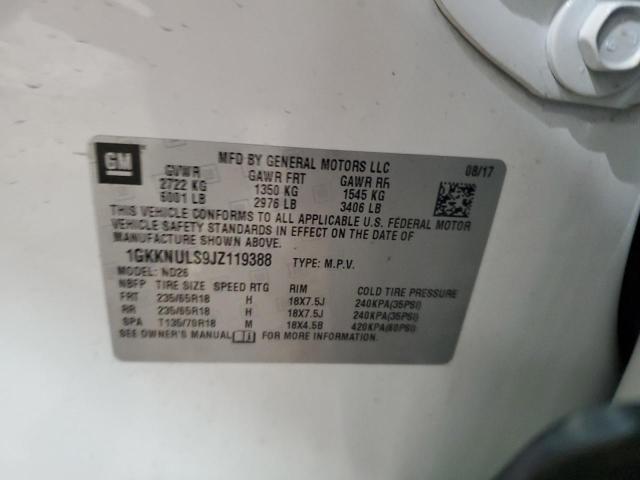1GKKNULS9JZ119388 GMC Acadia Slt-1