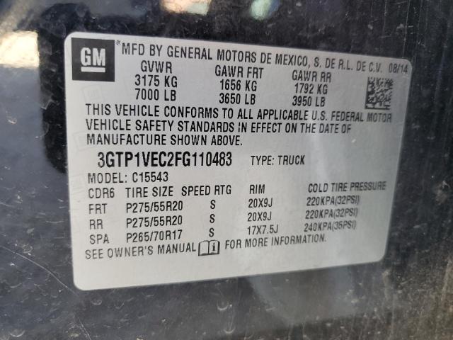 3GTP1VEC2FG110483 GMC Sierra C1500 Slt