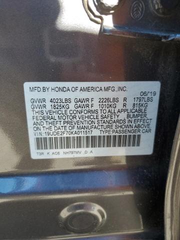19UDE2F70KA011517 Acura Ilx Premium
