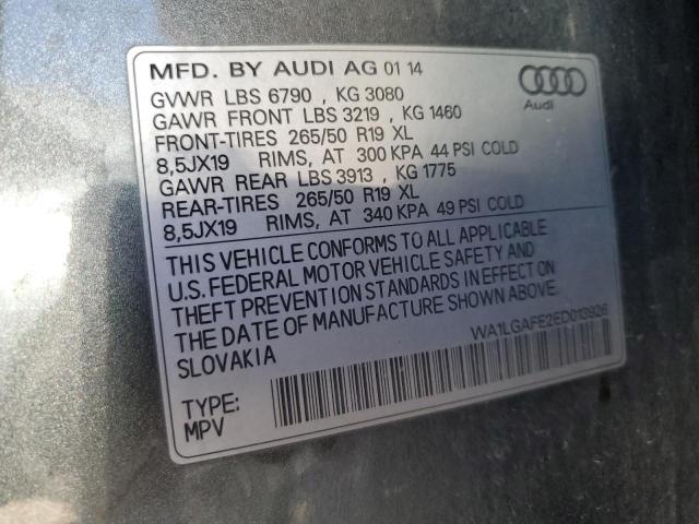 WA1LGAFE2ED013926 Audi Q7 Premium Plus