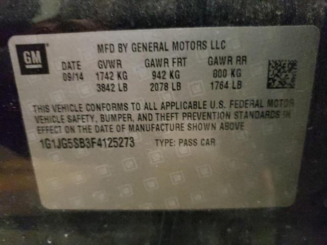 1G1JG5SB3F4125273 Chevrolet Sonic Rs