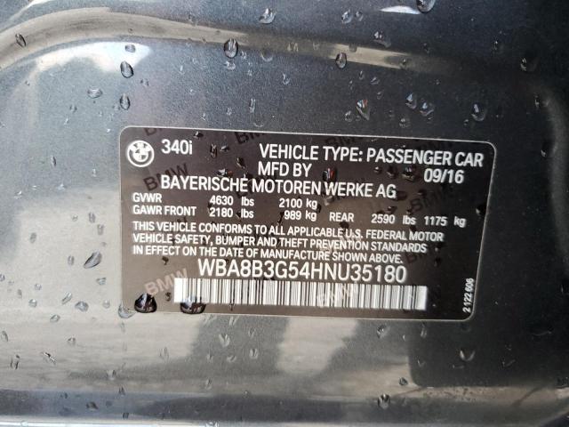 WBA8B3G54HNU35180 BMW 340 I