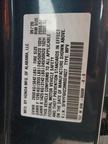 5FNYF6H23MB024827 Honda PILOT SE