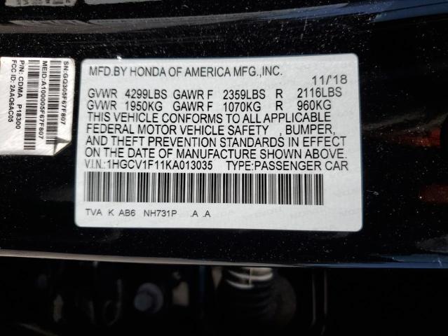 1HGCV1F11KA013035 Honda ACCORD LX