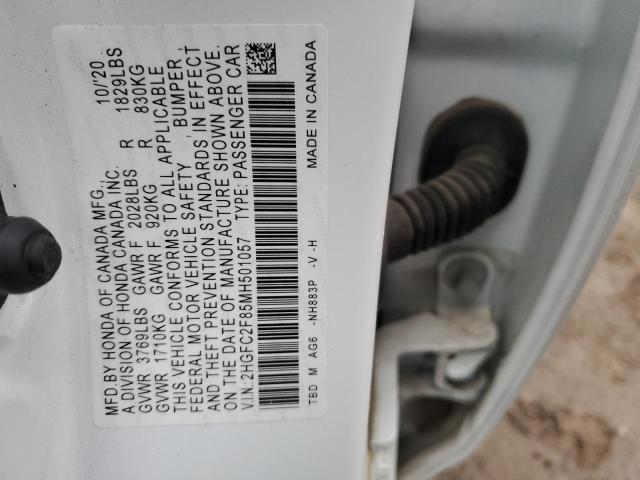 2HGFC2F85MH501057 Honda Civic Sport