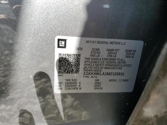 1GKKNKLA1MZ125931 GMC ACADIA SLE