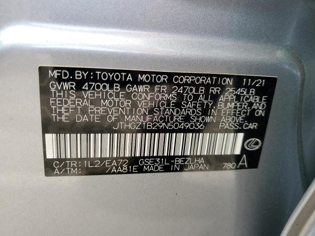 JTHGZ1B29N5049036 Lexus Is 350 F-sport