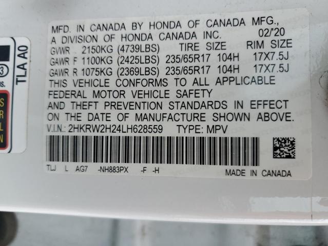 2HKRW2H24LH628559 Honda CR-V LX