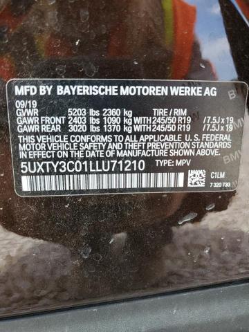 5UXTY3C01LLU71210 BMW X3 Sdrive30i