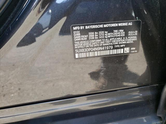 5UX83DP04N9N41979 BMW X3 M40i
