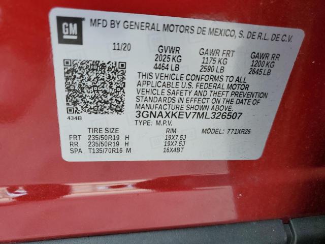 3GNAXKEV7ML326507 Chevrolet EQUINOX LT