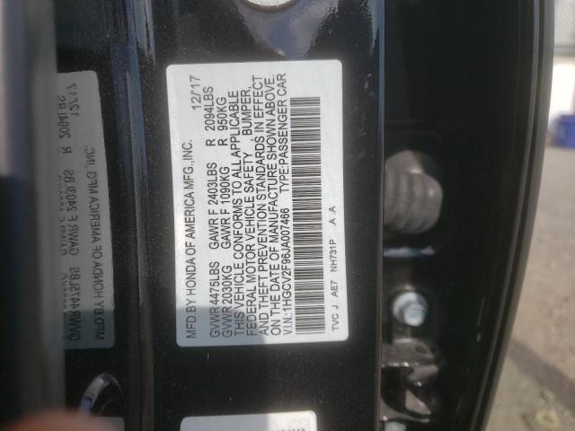 1HGCV2F96JA007466 Honda Accord Touring
