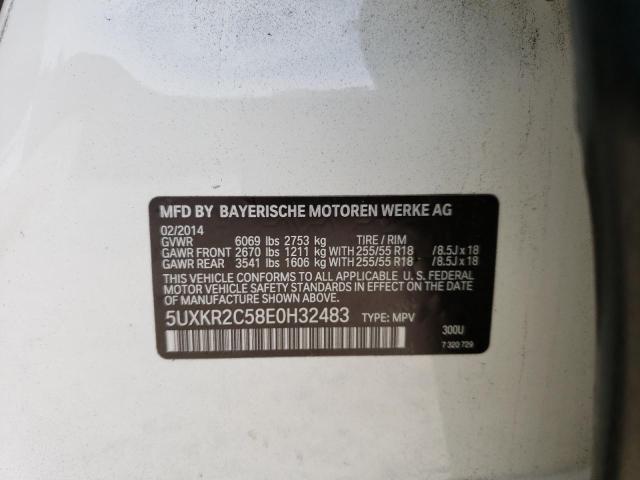 5UXKR2C58E0H32483 BMW X5 Sdrive35i