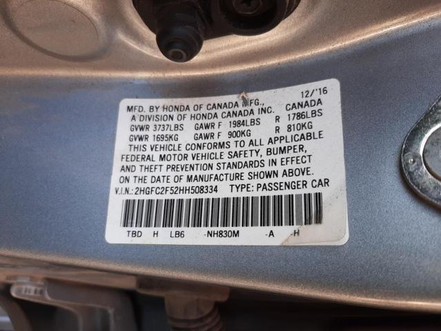 2HGFC2F52HH508334 Honda Civic Lx
