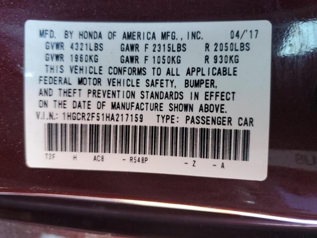 1HGCR2F51HA217159 Honda Accord Sport