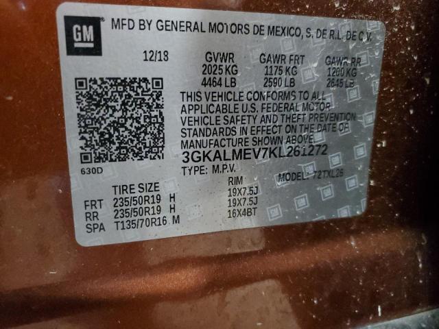 3GKALMEV7KL261272 GMC Terrain Sle