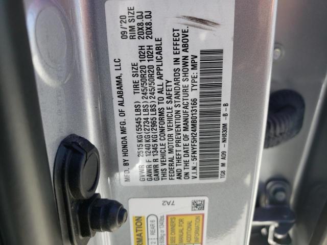5FNYF5H24MB013166 Honda PILOT SE