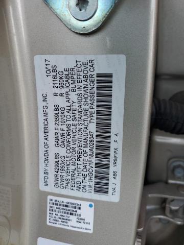 1HGCV1F18JA028047 Honda ACCORD LX